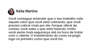 Depoimento de aluna da certificação