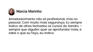 Depoimento de aluna da certificação